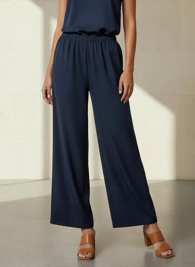 Splash FAV  Coord Set with Wrap Top & Wide Leg Bottom for Women | Best Price UAE